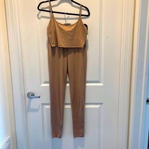 High waisted soft brown cozy set